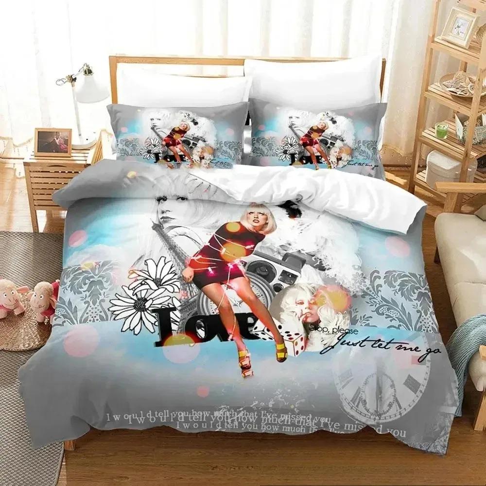 Fashion L-Lady G-Gaga Bedding Dormitory Sheets 2/3-piece Bedding Set Three-piece Soft Warm Bedding Set