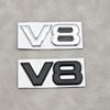 3D Metall Chrom Schwarz V8 Auto Heckklappe Aufkleber Emblem Abzeichen Decals für Auto Zubehör