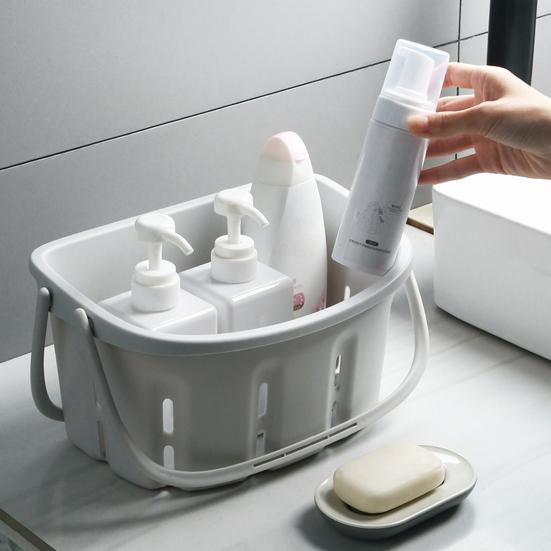 

Корзина для ванной комнаты, многофункциональный органайзер, многоразовый пластиковый сливной держатель для хранения туалетных принадлежностей, современный