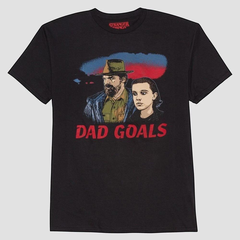 Netflix Mens Stranger Things Dad Goals Chief Hopper Eleven Black Shirt NWT 2XL 4XL