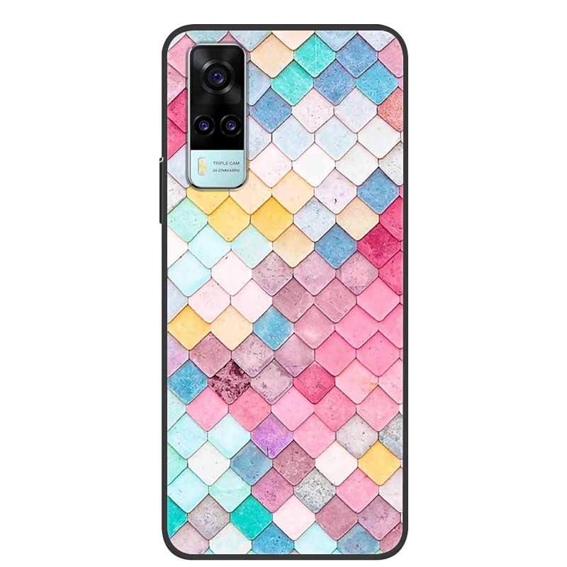 For vivo Y31 2021 Case Shockproof Soft silicone TPU Back Cover For Vivo Y53S 4G Y31 2021 Y 31 Case V2036 Phone Case Cute Cartoon