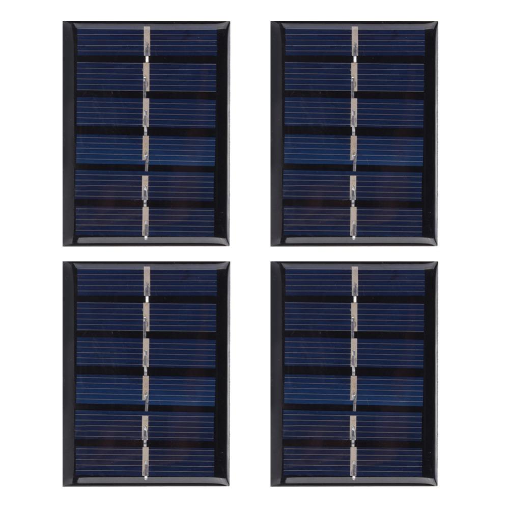 4 Pcs 65x48mm Solar Power Charging Panel 3V 0.3W DIY Solar Panel Durable Solar Panel Solar Charging