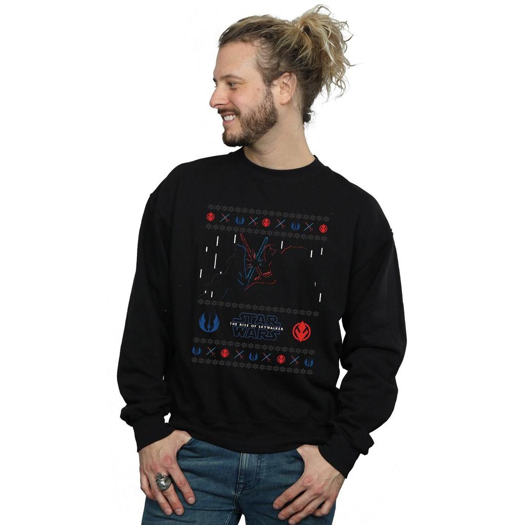 Star Wars Mens The Rise Of Skywalker Christmas Combat Sweatshirt