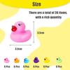 36 Pcs Mini Rubber Ducks, Rubber Ducks Multipack Yellow Orange Pink Blue Green Purple, Squeaking Floating Bath Toys for Kids, Great for Bath Time Par