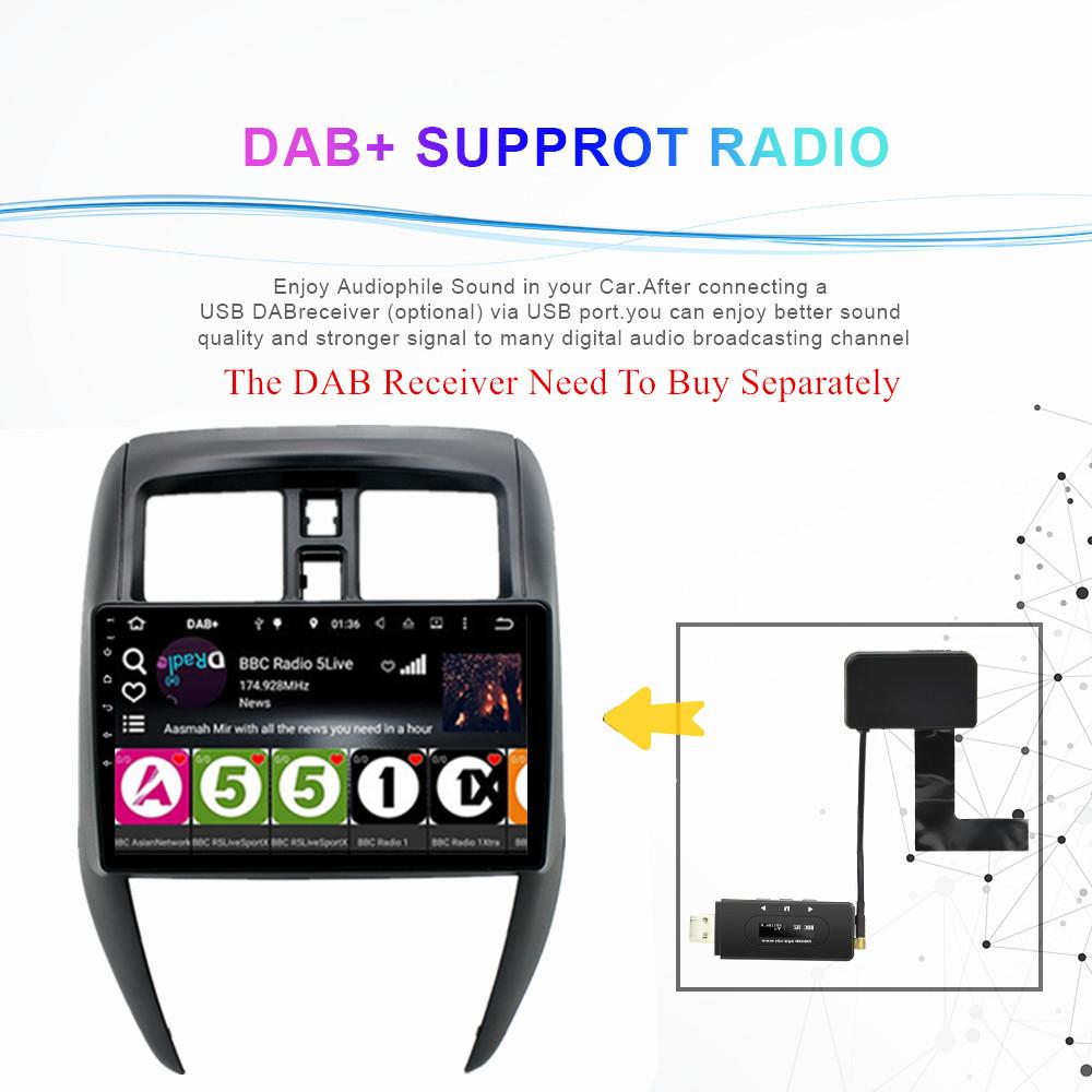 10.1'' Android Stereo Radio 4+32GB GPS Navigation For Nissan Versa Sedan 2015-19