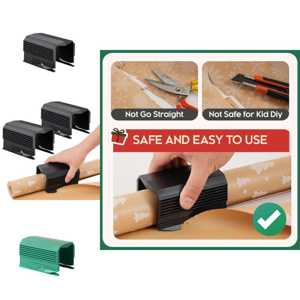 Christmas Paper Roll Cutter With Plastic Material For Holiday Gift Wrapping And Crafting