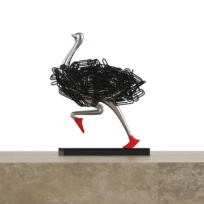 Ostrich Magnetic Cute Home Decor Holder Paper Clip Storage Box Rack Ornament Office Gift Home Decoration Accessories Home Decor