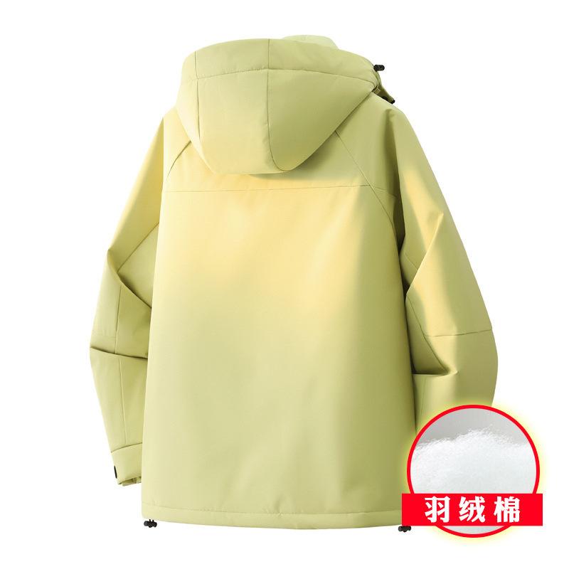 2025 Autumn and Winter New Jacket Cotton-padded Jacket Windproof and Waterproof Hooded Fleece Thickened Jacket Couple Model
