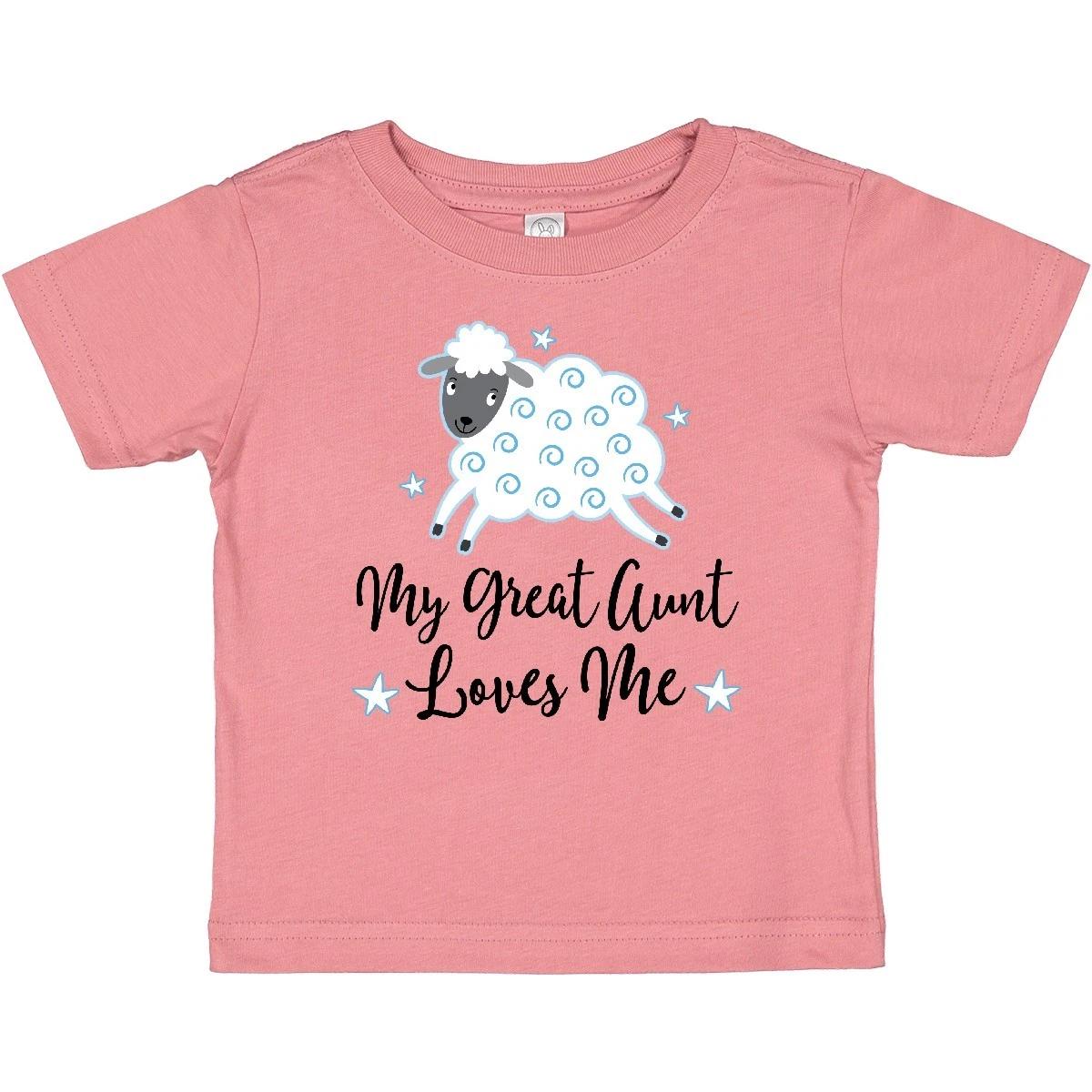 Inktastic My Great Aunt Loves Me Lamb Baby T-Shirt Niece Sheep Clothing Boys 150