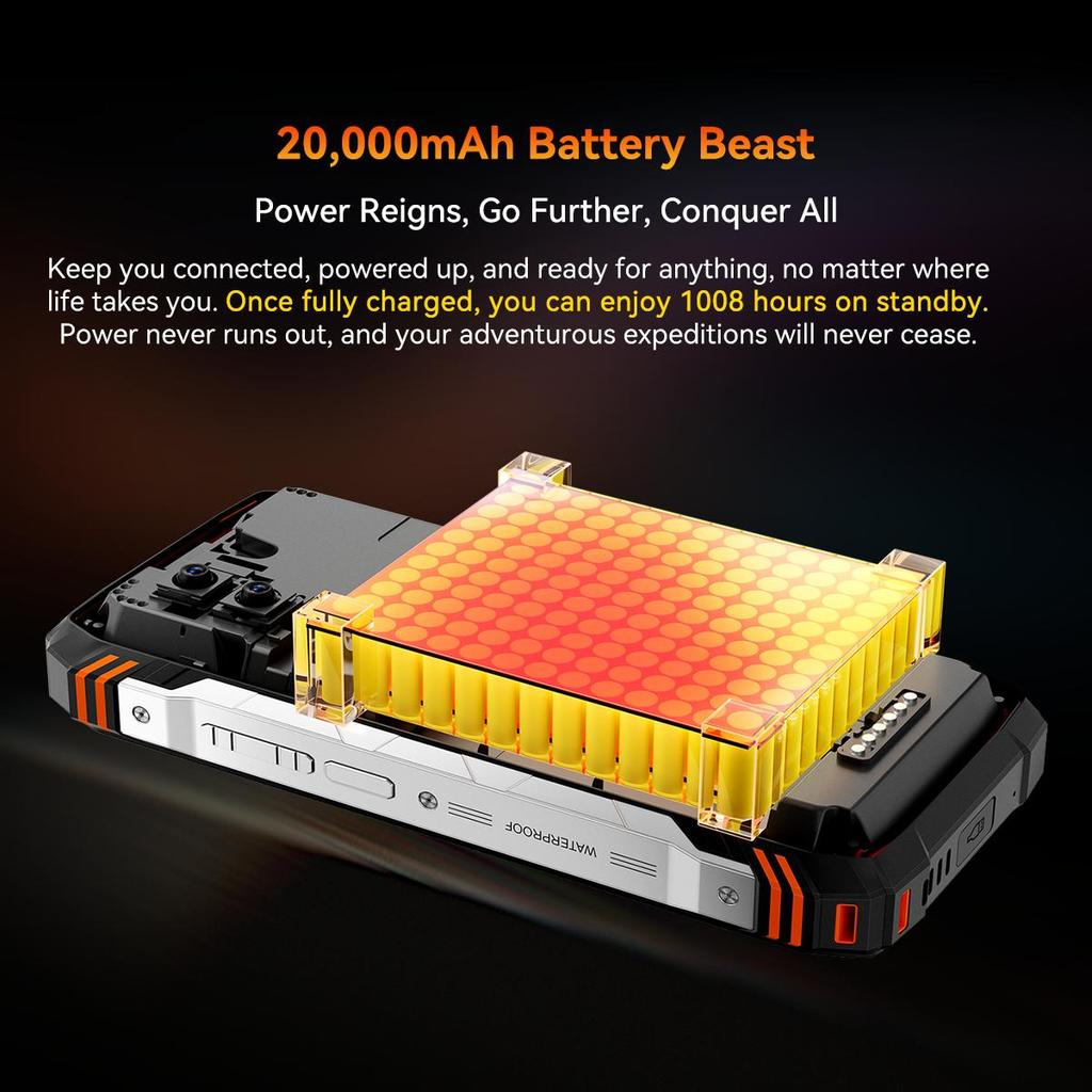 Blackview XPLORE 1 Odolný telefon Dimensity 7050 Android 15  (16 GB + 32 GB) RAM 512GB ROM 6.78 palcový 120Hz displej 20000mAh