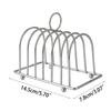 Stainless Steel Toast Bread Rack 6 Slices Bread Loaf Slices Stand with Handle