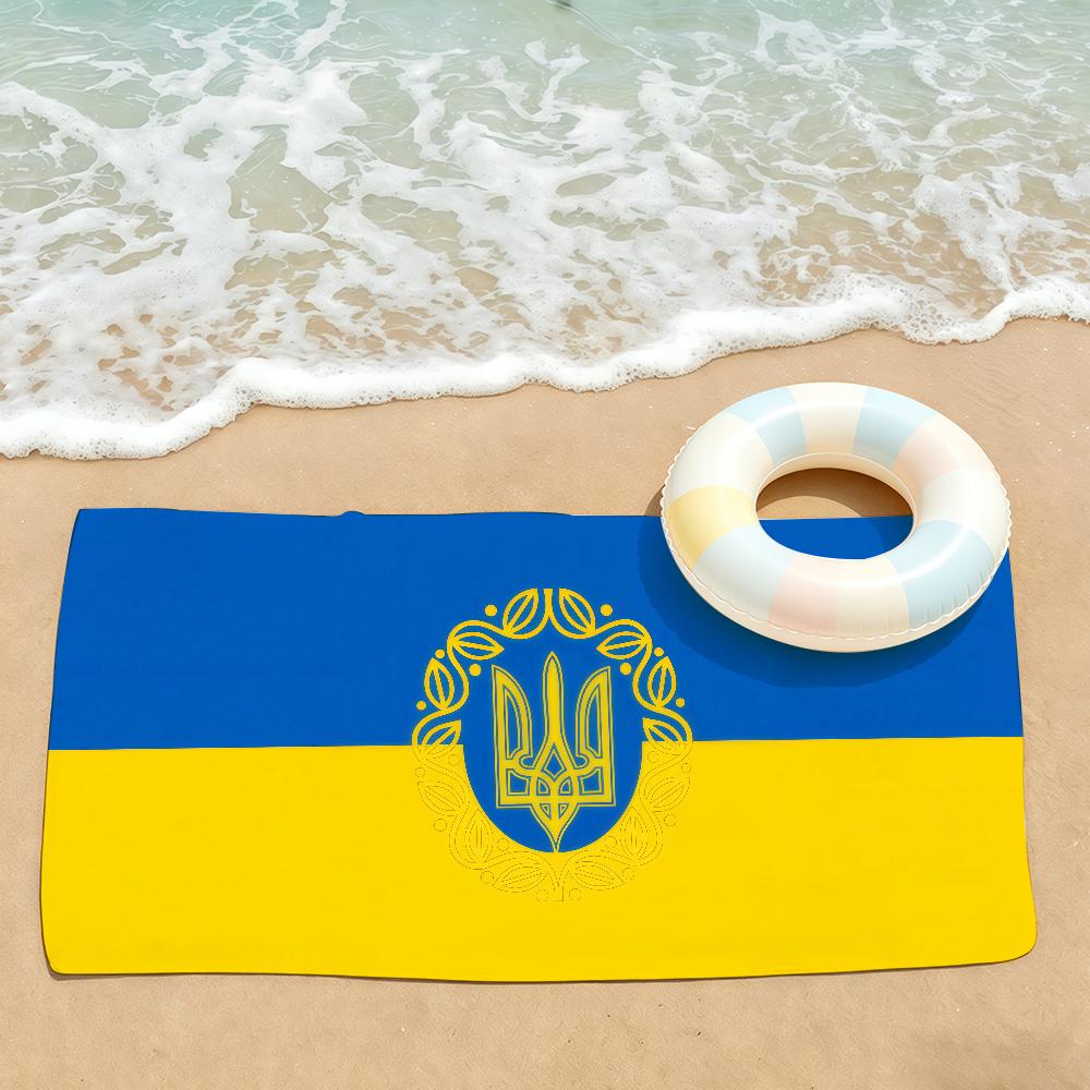 Nation U-Ukraine Flag Towel Drying Bath Towel Applicable To Light Swimming Camping Yoga Beach Out