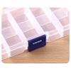 Portable 10 Grid Storage Box Plastic Small Item Storage Box Rectangular Storage Box PP Plastic Transparent Box