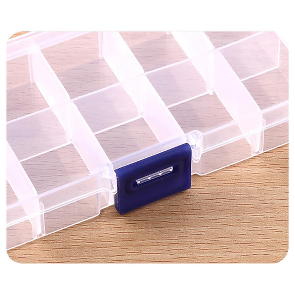 Portable 10 Grid Storage Box Plastic Small Item Storage Box Rectangular Storage Box PP Plastic Transparent Box