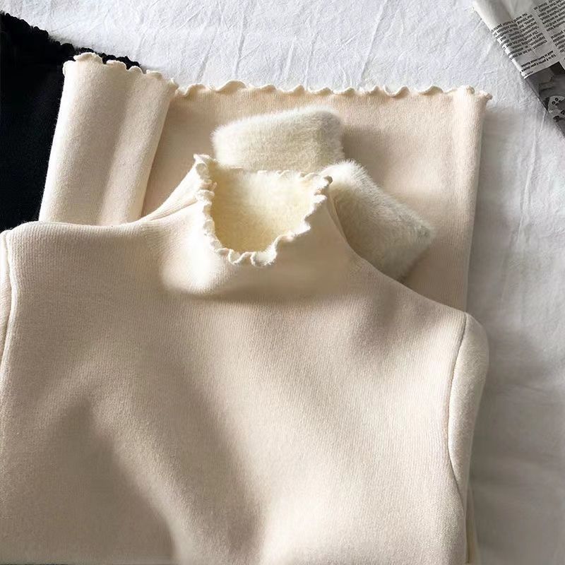 

Осенне-зимняя элегантная бархатная рубашка с высоким воротником, женская простая блузка из бархата с длинными рукавами, утолщенные повседневные топы 2XL абрикосовый