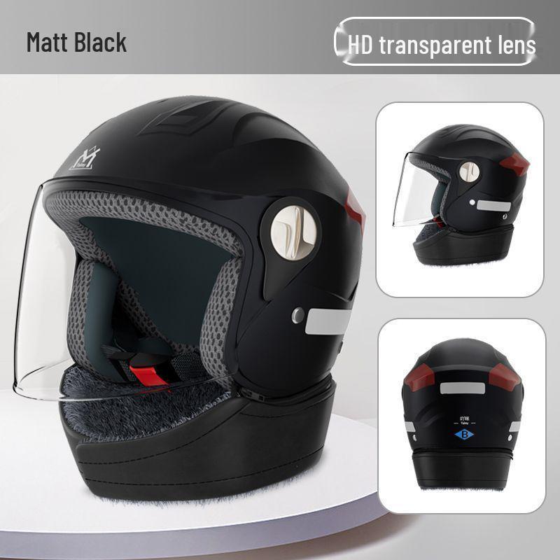 Universal Anti-fog Electric Vehicle Helmet for Men and Women - All-Season, Winter Warmth