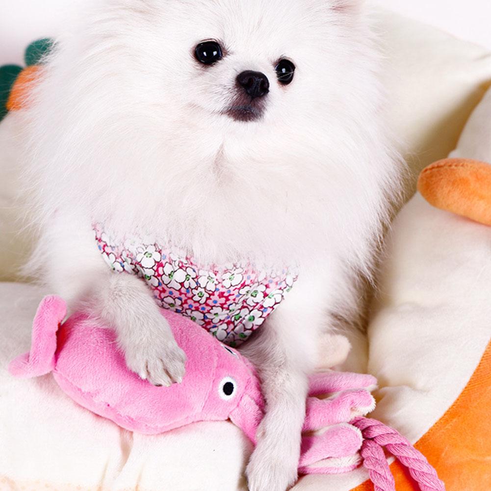 Squid Puppy Pet Dog Chew For Lovely Pink Teeth Cleaning Pet Toys Octopus Plush Toys Supplies BB Small Cute Rope Toy Dog Squeak
