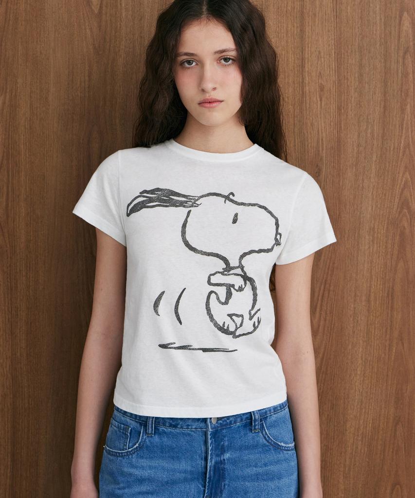 LADY VOLUME Move Snoopy T-Shirt (Ivory)