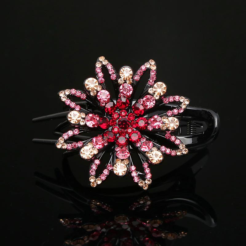 New Three-pronged Clamping Plate Hair Grip Clip, Long Hair Clip, Acrylic Duckbill Hair Accessory for Women