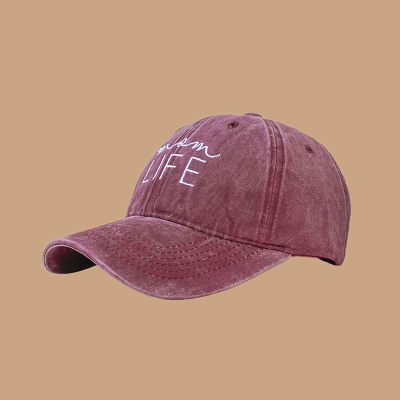 

Fashion Washed Cotton Baseball Hat for Men Women Letter Embroidery Adjustable Sunshade Peaked Cap Unisex Casual Outdoor Hat Adjustable красный
