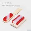 Cleaning Shoe Brush with Bamboo Handle - Multifunctional Laundry Brush with Soft Bristles