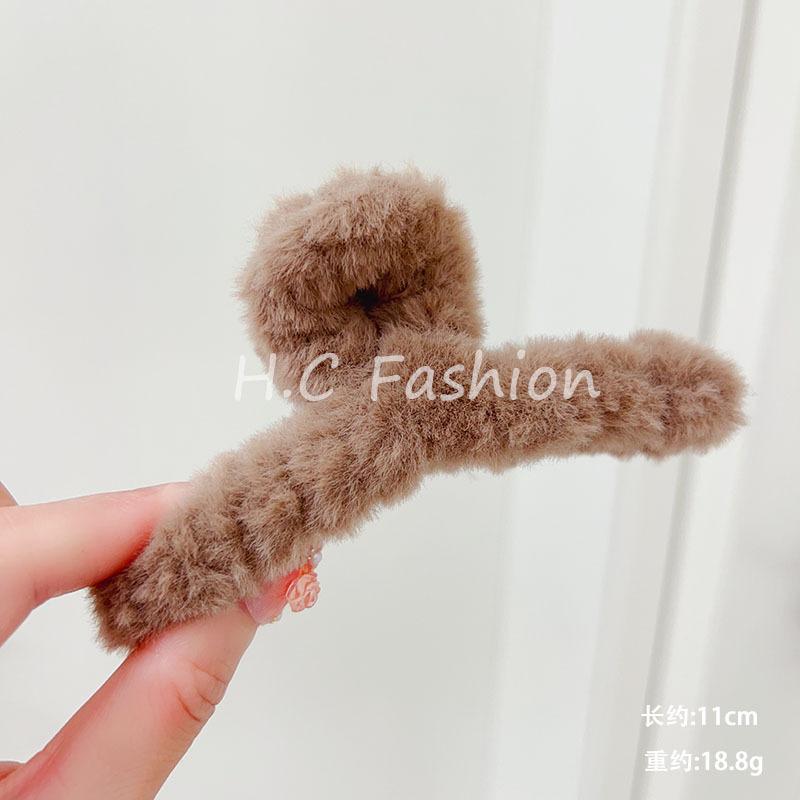 Plush Hair Clip, Furry Hair Clip, Large Hair Clip,  Back Head Hair Clip