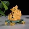 BRASSTAR Golden Resin Feng Shui Statue Mouse/Rat Home Office Table Top Decor Chinese Zodiac Figurine Gift Collection PTZY100