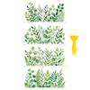 1set 4pcs PVC Waterproof Decorative Stickers Self Adhesive Decals for Furniture Decoration Leaf 300x150mm