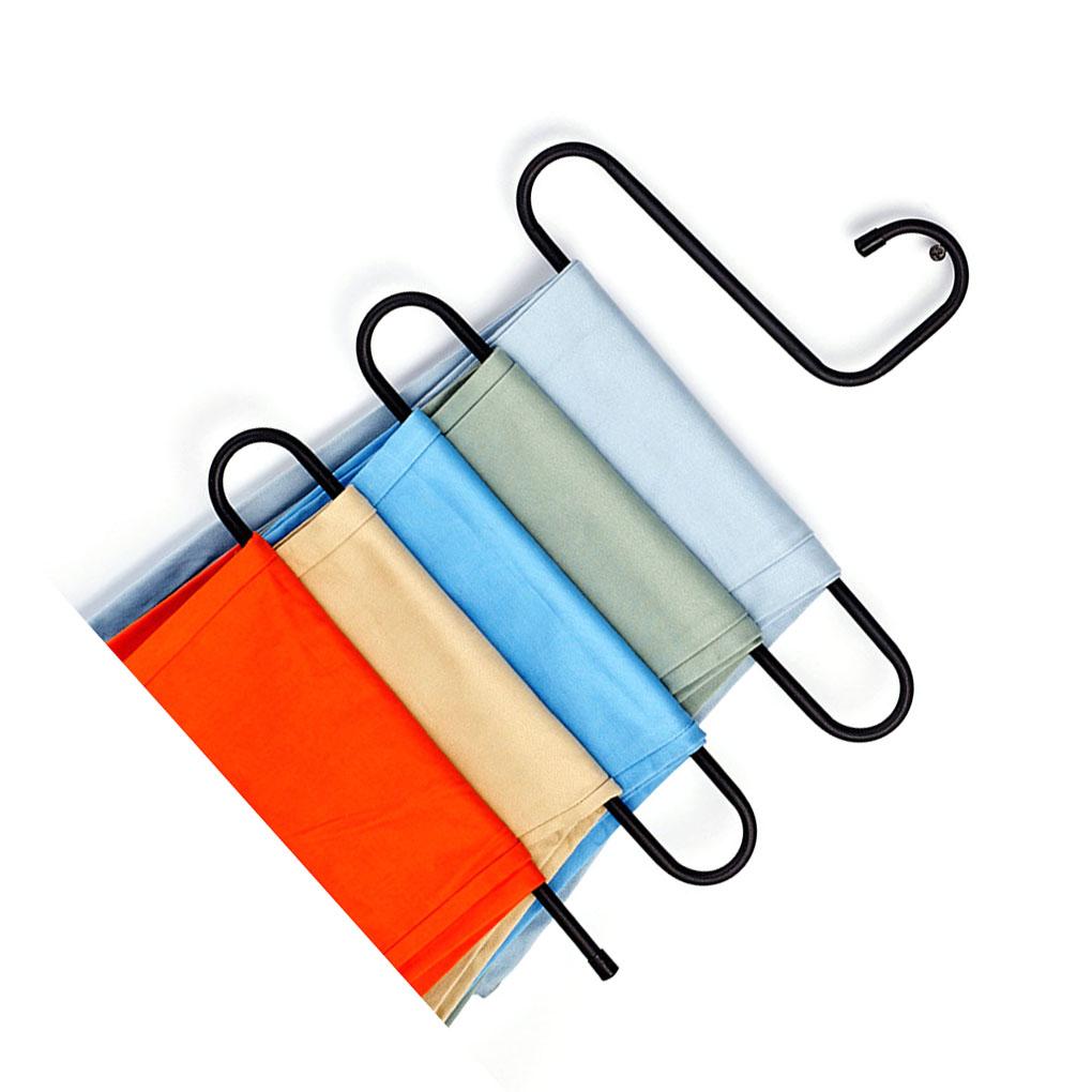 S Shape Trousers Pants Hangers Scarf Towel Rack Hanger Closet Organizer Space
