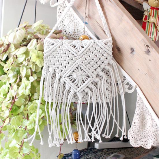 

Пляжная сумка с длинными кисточками для хранения, многоцелевая сумка из ротанга с одним плечевым ремнем для жёлтый