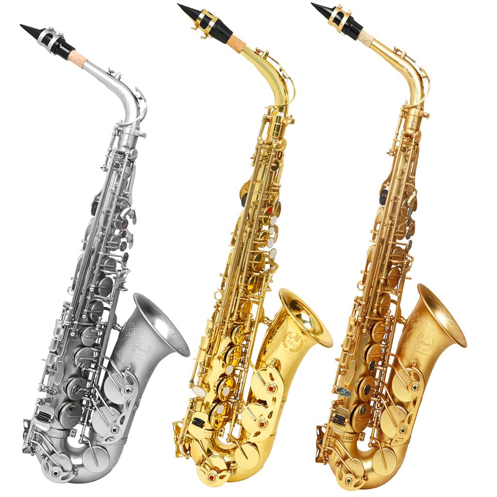 M MBAT Eb Alto Saxophone Hot Selling E Flat Sax Brass Professions Woodwind Instrument With Case Mouthpiece Gloves Alto Saxophone