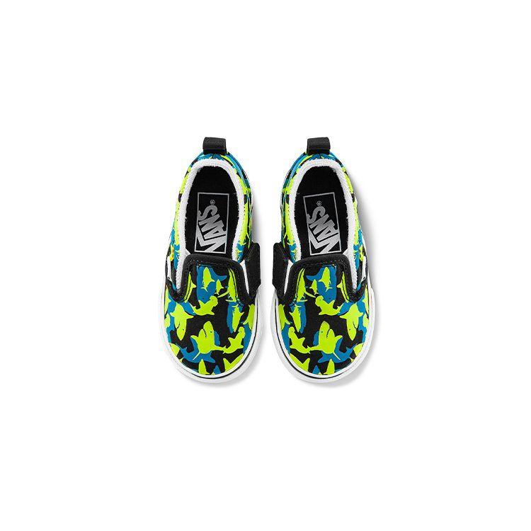 Vans Slip-On Low Top Skate Shoes Baby Sneakers Blue Green Black VN000UBS7T7