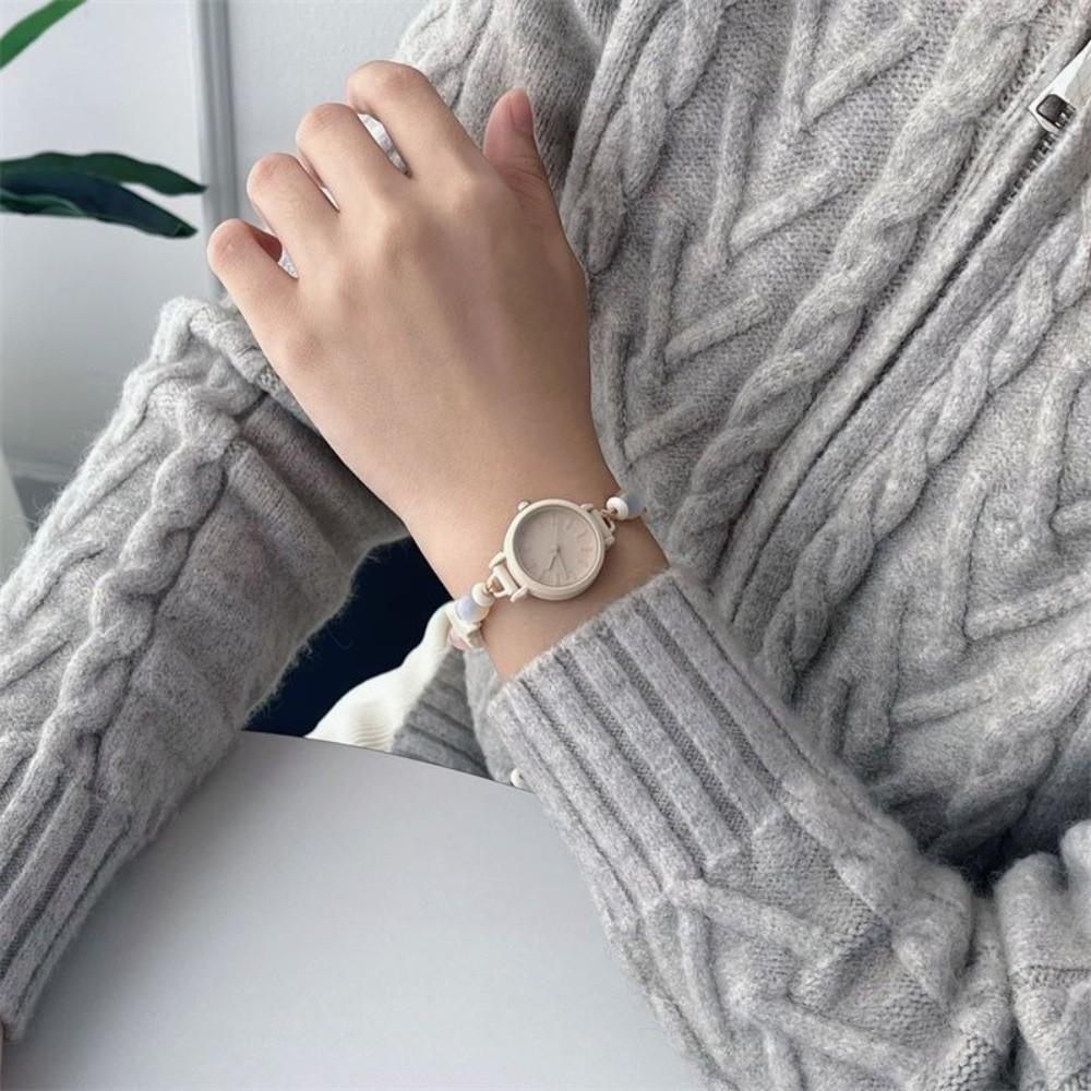 Armbanduhr mit Perlen Verstellbare Quarzuhr Neue Armbanduhren Damen Mädchen