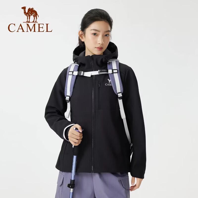 CAMEL Women's Fleece-Lined Windproof and Water-Resistant Jacket