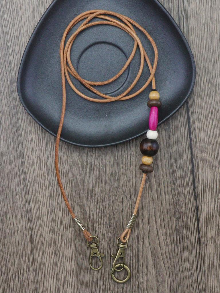Detachable Hand-beaded Phone Lanyard Retro Neck Slant Phone Accessories