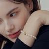 Shertz Ugly Freshwater Pearl Bumpy Stone Bracelet (24k Gold Plated)