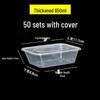 MOLUONA Disposable Rectangular Food Container with Lid