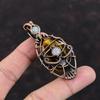 Gonosz Szem Tigrisszem Medál Rézhuzallal Tekert Medál Drágakő Ékszer Kézzel Készített Medál Szivárvány Holdkő Medál Réz Ékszer Ajándékba