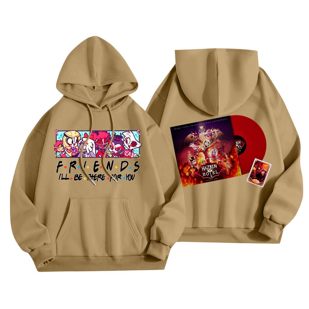 Unisex Fashion Lightweight Long Sleeve Pullover With Pockets Printed Hoodie