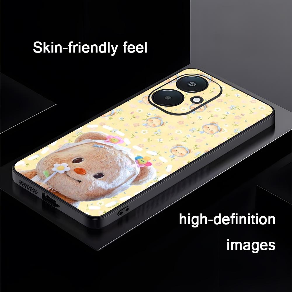 Brand B-Butter Bear Cartoon Phone Case For Xiaomi Redmi 14C 13C 12C Note14 13 12 11 10 Pro Plus S Soft Black Phone Cover