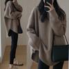 Loose-fitting, Mid-length, Relaxed Korean Knitted Cardigan For Women.
