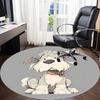 1pc Schnauzer Dog Office Round Rug, Non-slip, Soft and Durable Office Rug for Interior Decoration, Perfect for Office, Beautiful Decoration Yy26031201