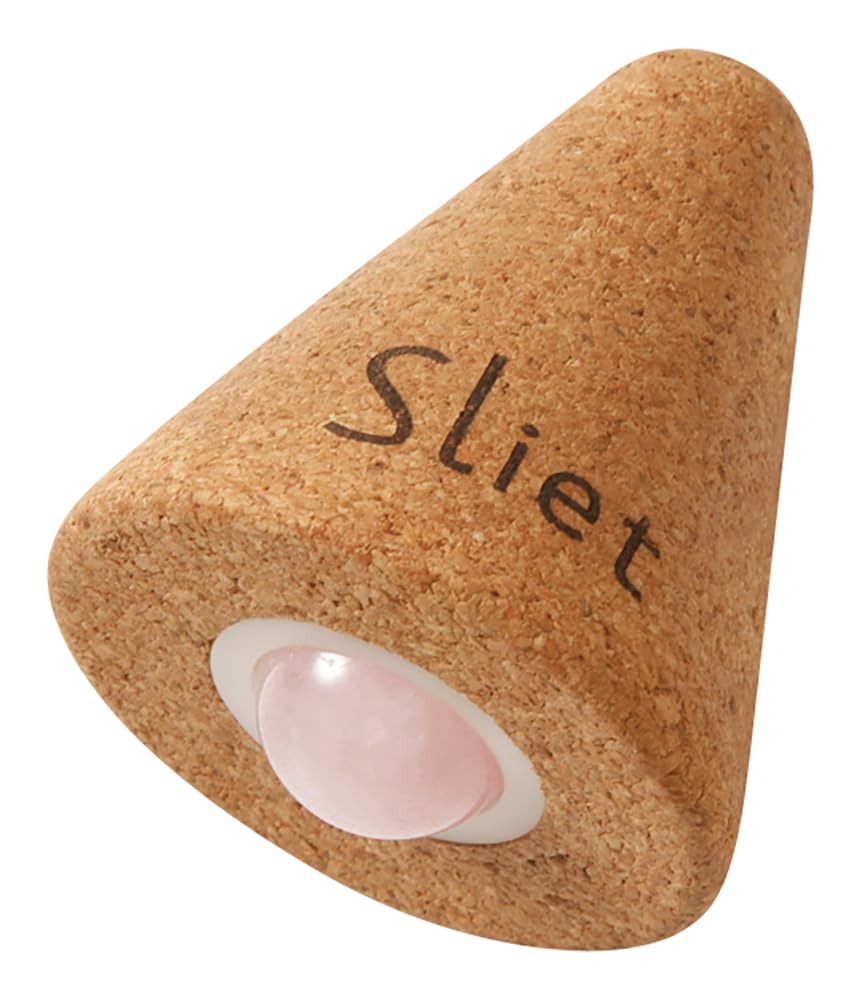 Alphax Massage Acupressure Natural Rose Quartz Roller, Roller, Stone, Cork, Sliet,