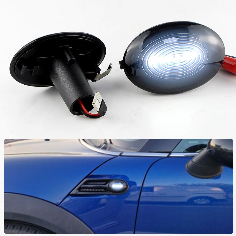 

2PCS White LED Side Marker Light Side Indicator Blinker Lamp For BMW Mini Cooper R55 R56 R57 R58 R59 2007-2013 T10 Accessories