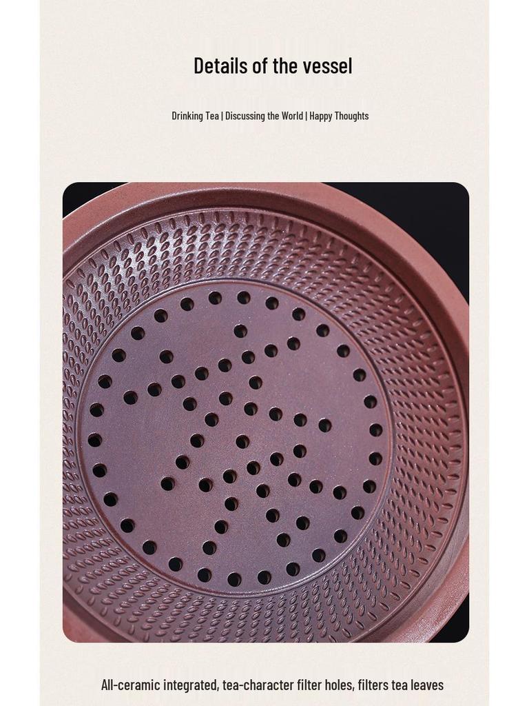 Premium Purple Clay Jianshui Ceramic Tea Wastewater Bowl & Storage Pot Holder