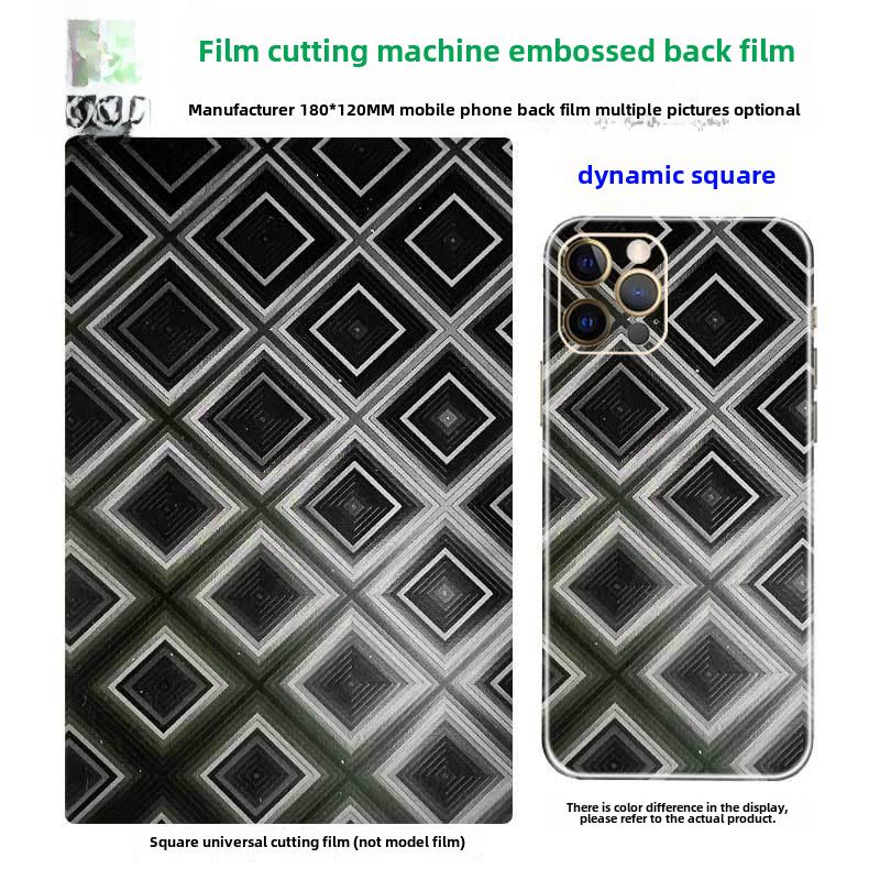 3-Layer 8-Inch Carbon Fiber Blade Laser Film Cutting Machine for Universal Phone Film with Crocodile Leather Pattern.