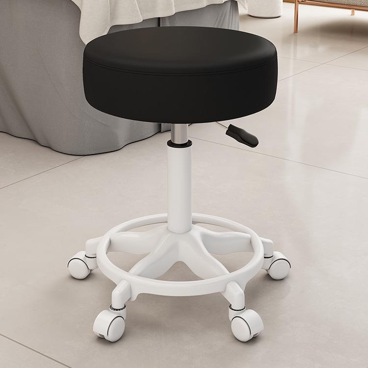 Beauty Rotating Stool with Backrest - Makeup/Barber/Dressing Table Chair with Casters