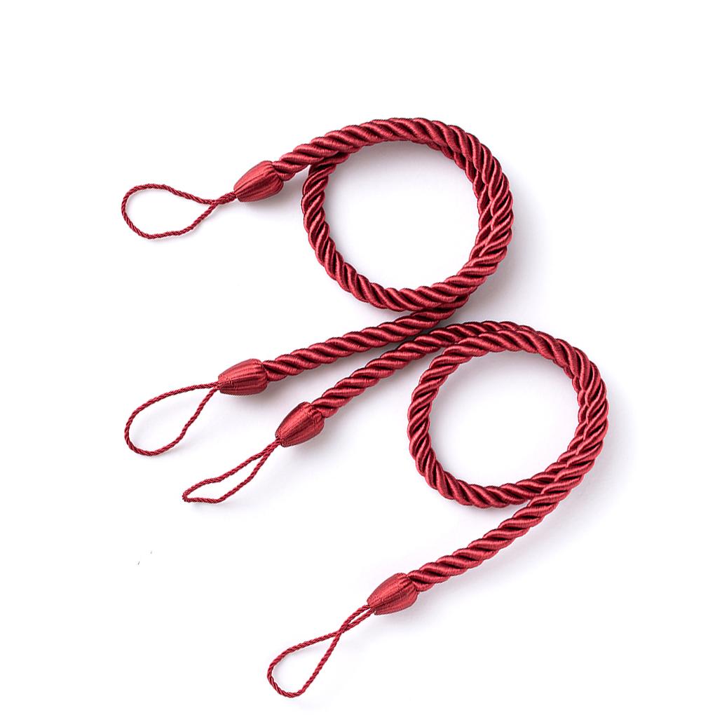 2 Pieces Home Hotel Polyester Curtain Holdback Living Room Bedroom Drape Tieback Decorative Holder Waved Rope Decor