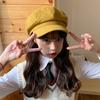 Keep Warm Suede Octagonal Hat Solid Color Newsboy Cap Casual Berets Hat  Daily