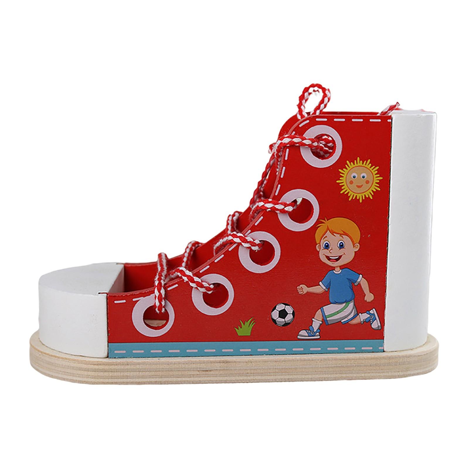 

Детская ранняя развивающая обувь, нанизывание, конструирование, игрушки для тренировки мелкой моторики, позволяющие детям научиться завязывать шнурки One Size